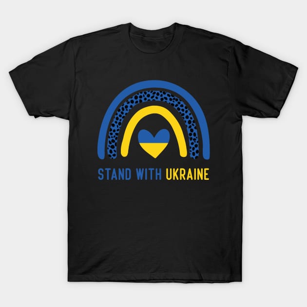 stand with ukraine leopard ukraine heart T-Shirt by Aymoon05